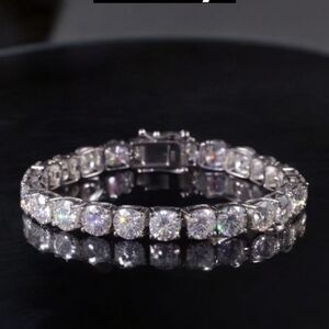 ✨ Luxury Moissanite Tennis Bracelet | 5mm | S925 Silver | Rhodium Finish ✨